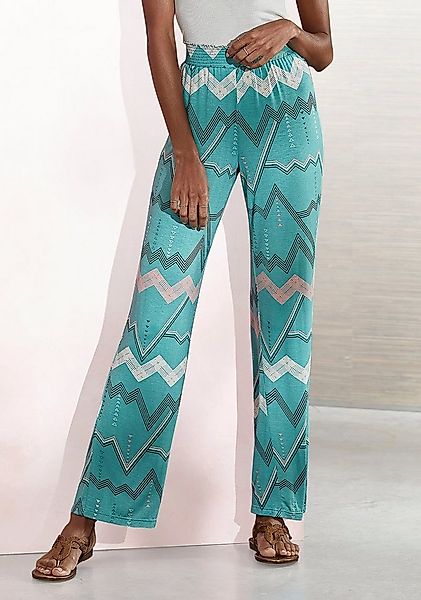 LASCANA Pyjamahose mit grafischem Zick-Zack Muster günstig online kaufen