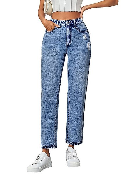 Beluring Weite Jeans Damen Jeans im Destroyed Look – Gerade Passform & Styl günstig online kaufen