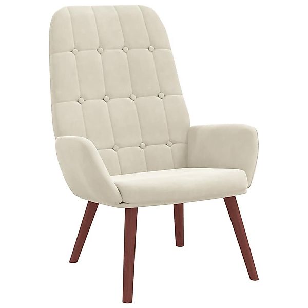 vidaXL Sessel Relaxsessel Cremeweiß Samt (1-St) günstig online kaufen