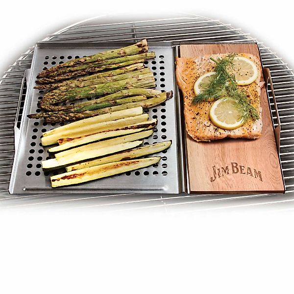 Jim Beam BBQ Grillerweiterung "Edelstahl-Platte", (Set), 59x30 cm, mit Zede günstig online kaufen