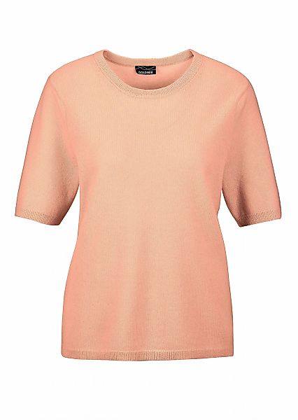 GOLDNER Kurzarmpullover "Kurzgröße Halbarmpullover mit Rundhals aus Kaschmi günstig online kaufen