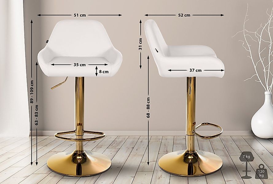 CLP Barhocker Braga (2er Set, 2 günstig online kaufen