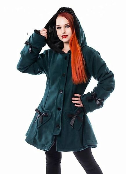 Poizen Industries Kurzmantel Alison Coat Seegrün Gothic Punk Metal Winterma günstig online kaufen