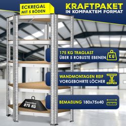 MASKO Schwerlastregal, Eckregal Lagerregal Schwerlastregal, Kellerregal, günstig online kaufen