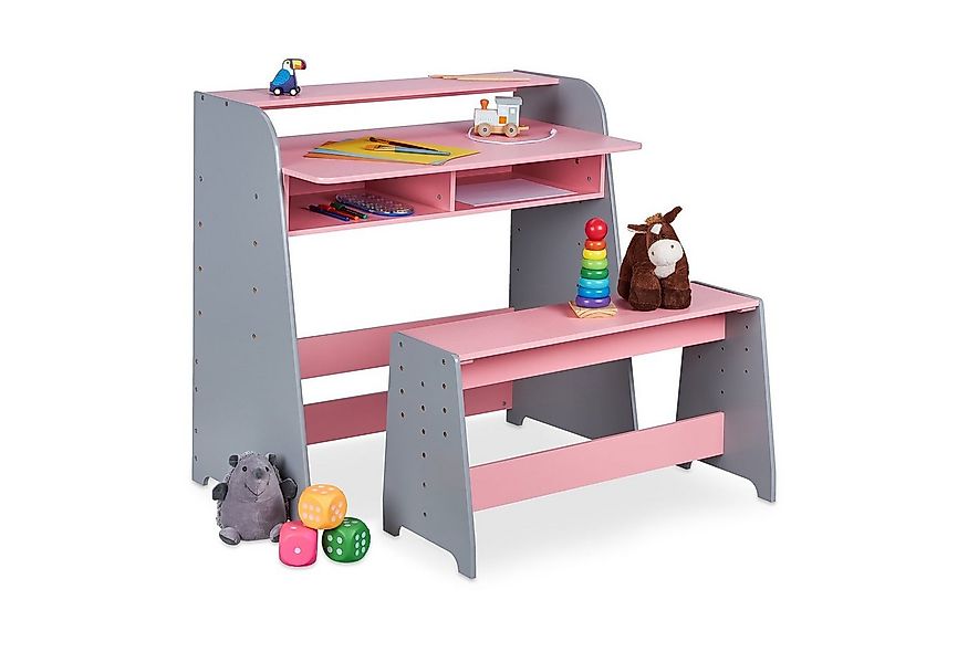 relaxdays Kinderschreibtisch Kindertisch höhenverstellbar günstig online kaufen