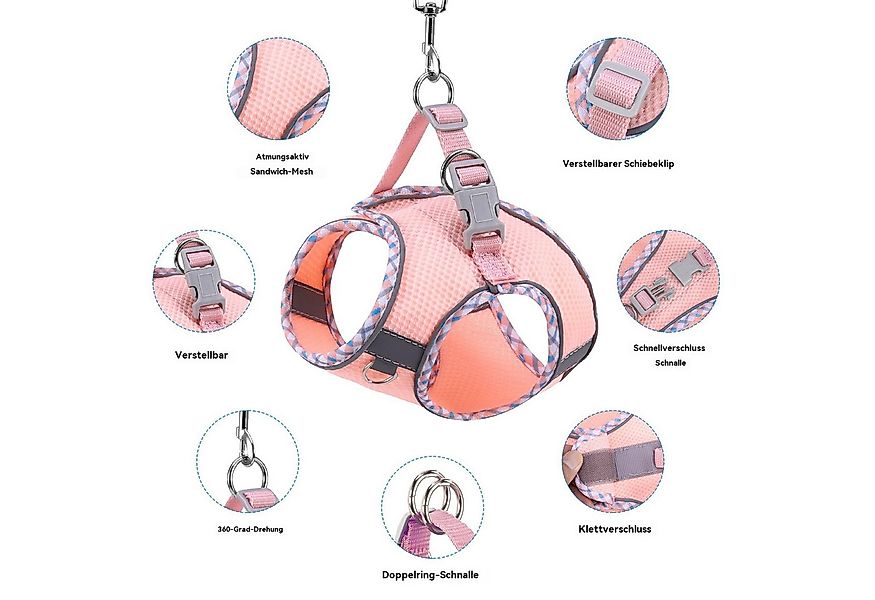 Beaface Hunde-Geschirr Katzen-Geschirr, Ausbruchssicher, Verstellbares Katz günstig online kaufen