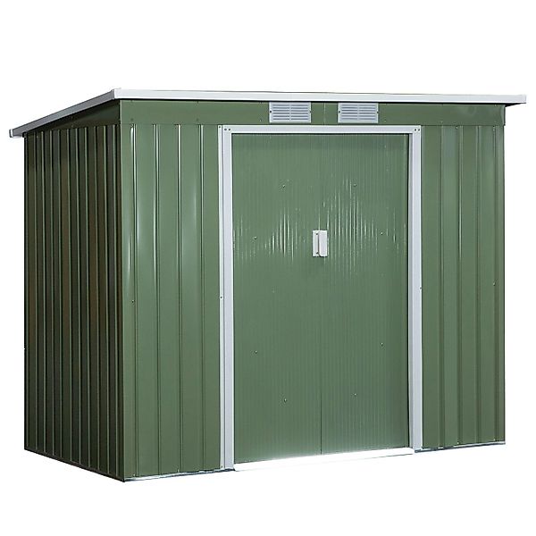 Outsunny Gerätehaus mit Lüftungsfenster Stahl  213L x 130B x 173H cm günstig online kaufen