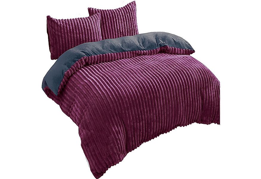 Leonado Vicenti Bettwäsche Teddyplüsch Cord Optik, Fleece, 3 teilig, extra günstig online kaufen