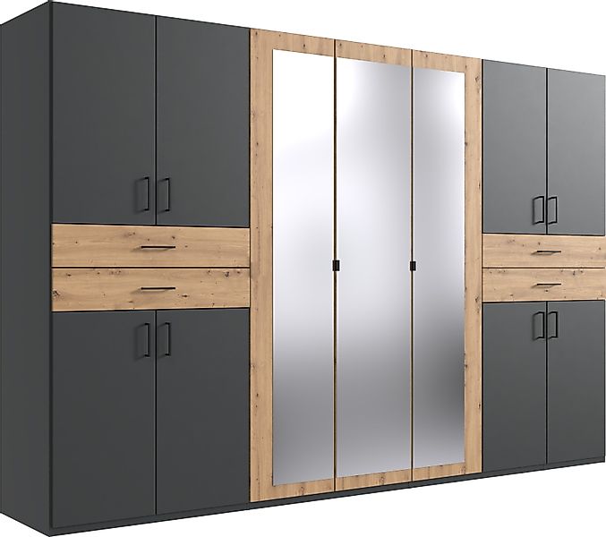Wimex Drehtürenschrank "Taiga Kleiderschrank mit Spiegel", mit Schubladen a günstig online kaufen