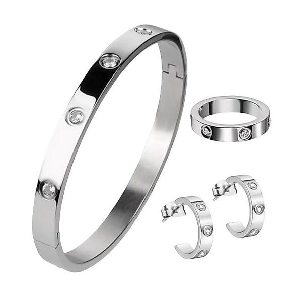 Lale Collection® Schmuckset Edelstahl Schmuckset Gold Silber Damen Zirkonia günstig online kaufen