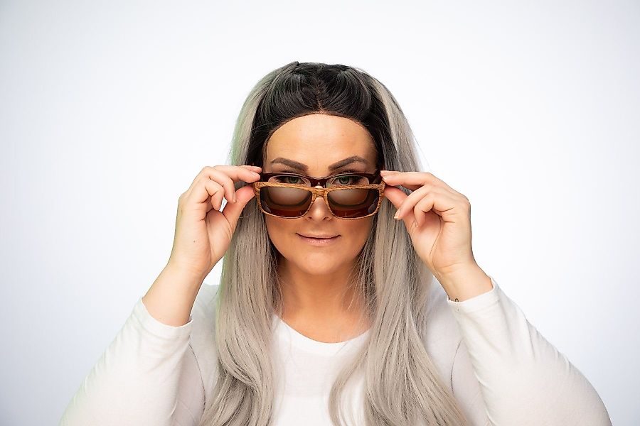 DanCarol Sonnenbrille DC-POL-W-2006 -Holzoptik Überbrillen mit günstig online kaufen