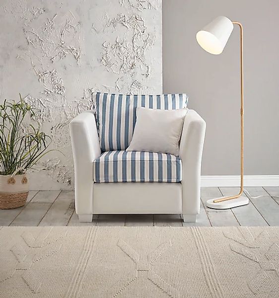 Home affaire Sessel »CALIFORNIA«, maritimer Landhausstil, Sessel mit Holzfü günstig online kaufen