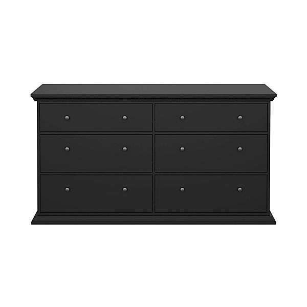 ebuy24 North Kommode 6 Schubladen Schwarz Matt günstig online kaufen