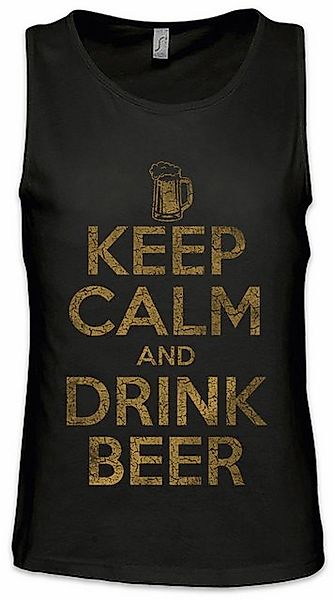 Urban Backwoods Tanktop Keep Calm And Drink Beer Ärmelloses T-Shirt Hoppy H günstig online kaufen