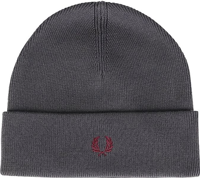 Fred Perry Beanie Merino Wolle Grau - günstig online kaufen