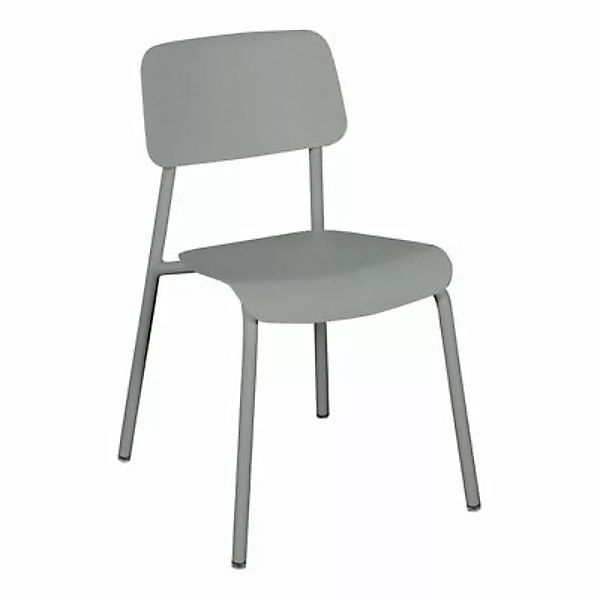 Stapelbarer Stuhl Studie metall grau / Aluminium - Fermob - günstig online kaufen