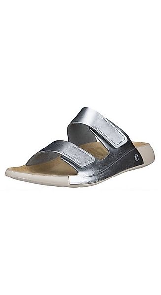 Ecco Cozmo Flat silber/beige Damen Sandale günstig online kaufen