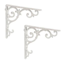 relaxdays Wandregalhalter 2er Set Regalwinkel antik, günstig online kaufen