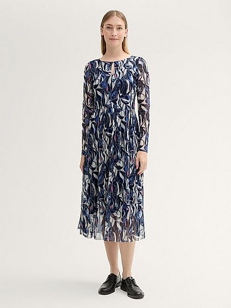 TOM TAILOR Sommerkleid Kleider & Jumpsuits Mesh-Midikleid mit Muster günstig online kaufen