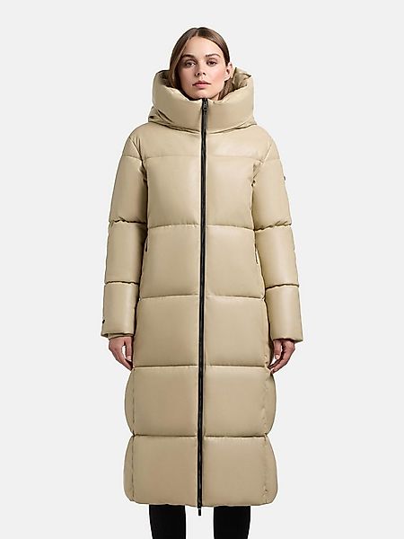 khujo Steppmantel Destiny Langer gesteppter Damen Mantel in Lederoptik günstig online kaufen