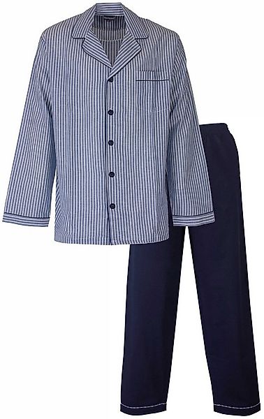Paul Hopkins Schlafanzug Modischer Herren Pyjama lang geknöpft (2 tlg) Baum günstig online kaufen