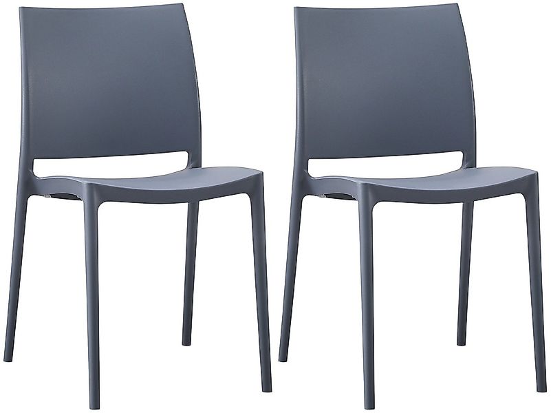 CLP Gartenstuhl Meton (2er Set, 2 St), Kunststoff, wetterfest, UV-beständig günstig online kaufen