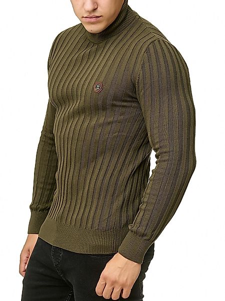 RedBridge Strickpullover Rollkragen Strickpullover mit Logopatch günstig online kaufen