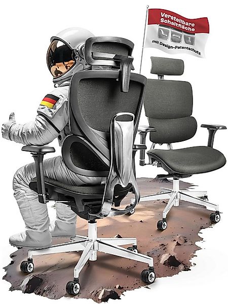 CLOUVOU Bürostuhl ergonomisch, Schreibtischstuhl bis 150 kg - Testsieger (M günstig online kaufen