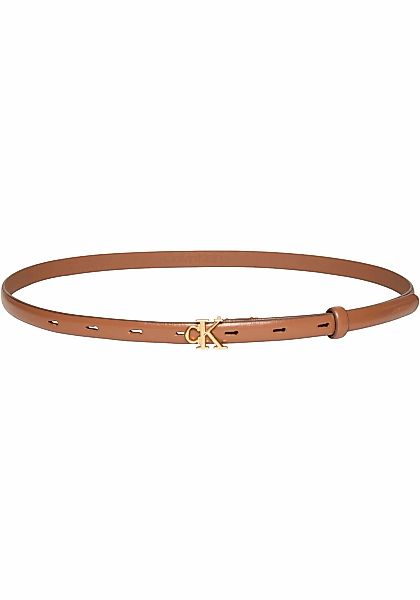 Calvin Klein Ledergürtel "ROUND CK BUCKLE 15MM BELT SMOOTH" Größenverstellb günstig online kaufen