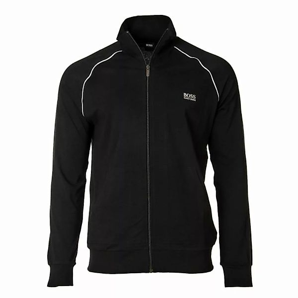 HUGO BOSS Herren Sweat-Jacke - Reißverschluss, Loungewear Schwarz/Grau S günstig online kaufen