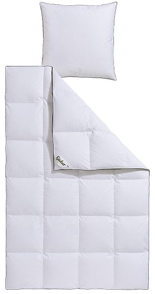 fjödur Gänsedaunenbettdecke + Kopfkissen »Franzisk, Bettwaren-Set, 135x200 günstig online kaufen