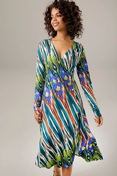 Aniston CASUAL Jerseykleid, mit farbenfrohem Ethno-Druck - jedes Teil ein U günstig online kaufen