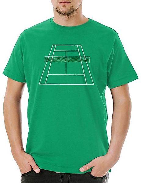 Urban Backwoods Print-Shirt Tennis Court II Herren T-Shirt Tennisplatz Play günstig online kaufen
