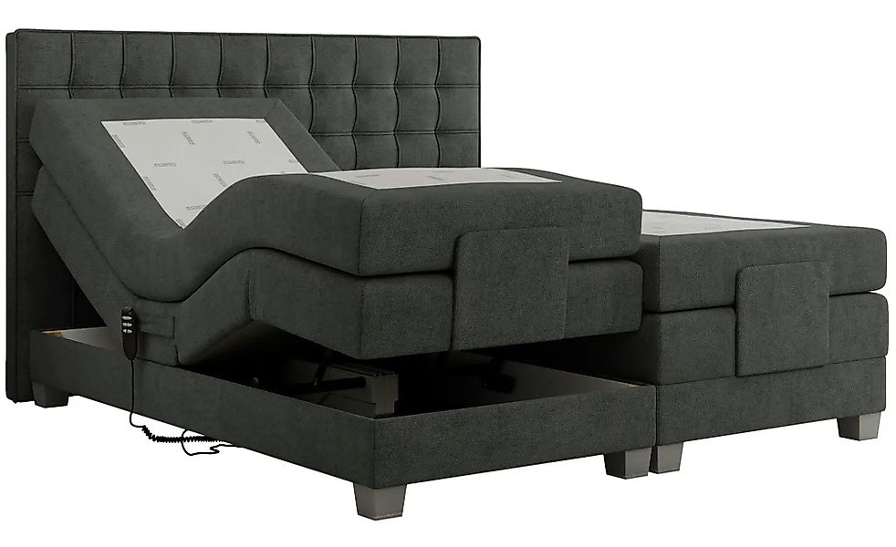 Motor Boxspringbett mit Bettkasten Elektro ¦ grau ¦ Maße (cm): B: 188 H: 11 günstig online kaufen