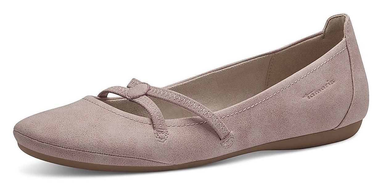 Tamaris Caterina Ballerina Flats, Festtagsmode, Slipper mit Gummizugriemche günstig online kaufen