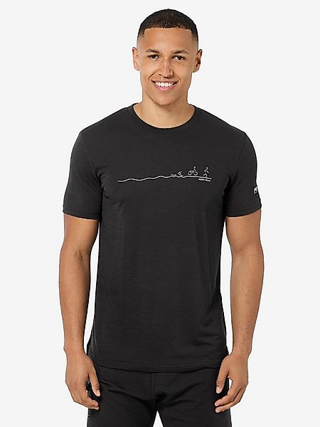 SUPER.NATURAL Funktionsshirt für Herren, Merino M TRI TEE mit Triathlon-Mot günstig online kaufen
