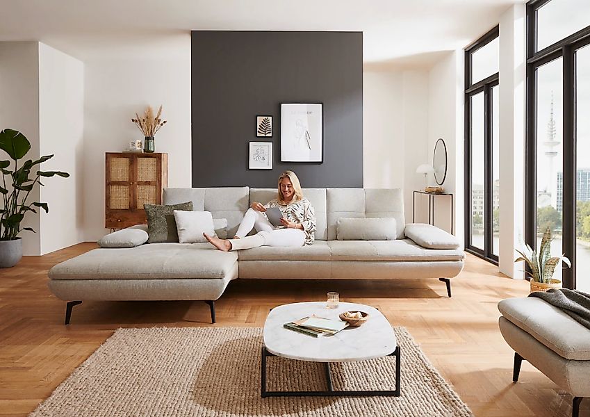 Die PlanBar Ecksofa "MP-IN23002 L-Form" wahlweise mit Armteil- und Sitztief günstig online kaufen