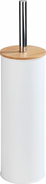 WENKO WC-Garnitur "Tortona" aus Metall geschlossener Toilettenbürstenhalter günstig online kaufen