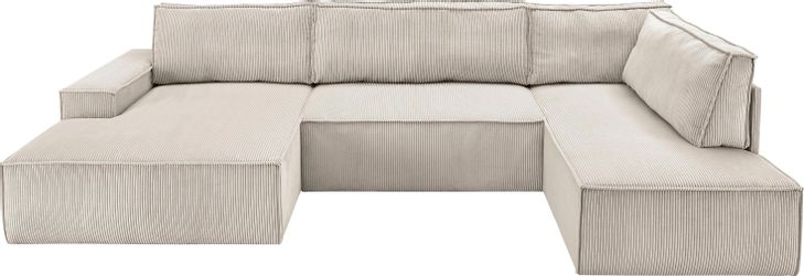 Home affaire Wohnlandschaft "SHERWOOD 329 cm, U-Form, Schlafsofa," Schlaffu günstig online kaufen