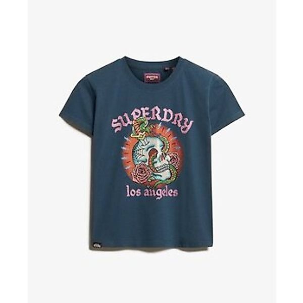 Superdry  T-Shirt T-shirt ajusté à strass effet tatouage femme günstig online kaufen