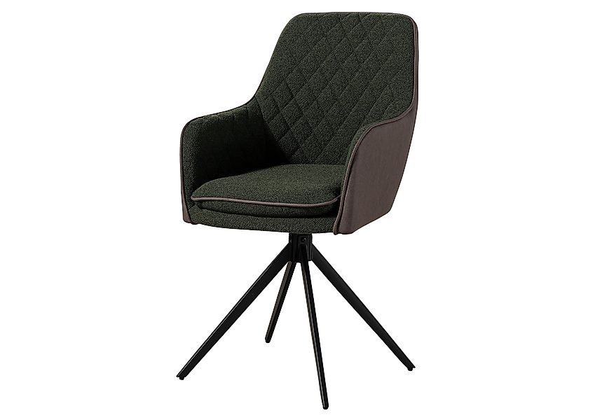 Massivmoebel24 Polsterstuhl POLSTERSTÜHLE, drehbar 55x60x86 dunkelgrau günstig online kaufen