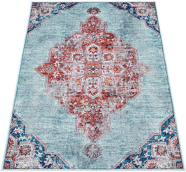 Paco Home Teppich »Lyon 336«, rechteckig, 4 mm Höhe, Kurzflor, Orient-Optik günstig online kaufen