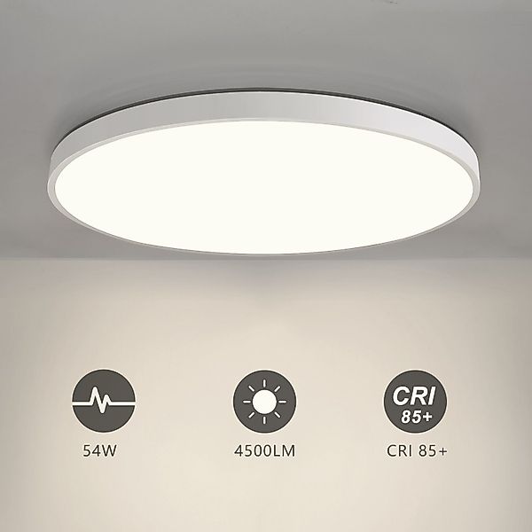 JDONG LED Deckenleuchte Flach Rund Weiß günstig online kaufen