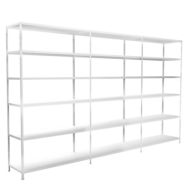 Schulte Steck-Grund-/Anbauregale 230 cm x 260 cm x 35 cm Weiß günstig online kaufen