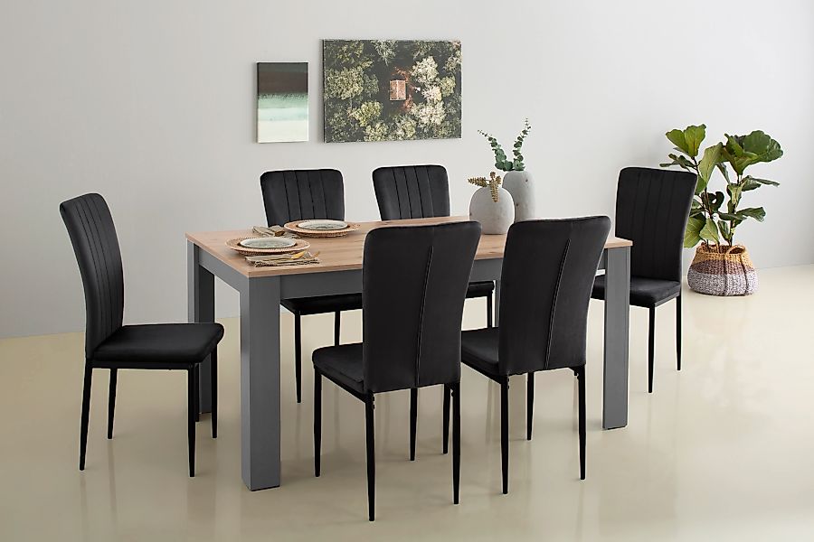 Home affaire Essgruppe "Bergamo Tisch Stühle Speisezimmer Bestseller", (Set günstig online kaufen