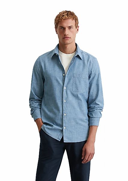 Marc OPolo Langarmhemd "aus leichtem Bio-Baumwoll-Chambray" günstig online kaufen