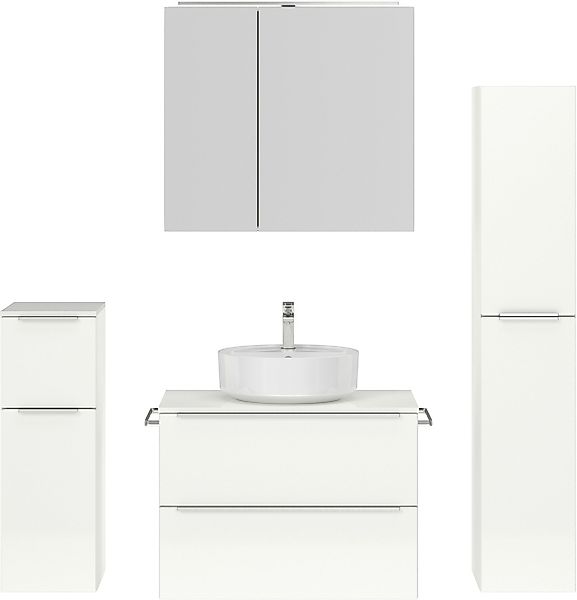 nobilia Badmöbel-Set "Alvene" vormontiert, mit Soft-Close, 4 Stk. tlg. günstig online kaufen
