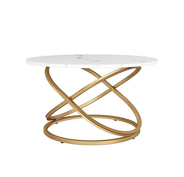 Vicco Couchtisch Calgary, Weiß/Gold/Gold, 79.5 x 46 cm mit großer Arbeitsfl günstig online kaufen