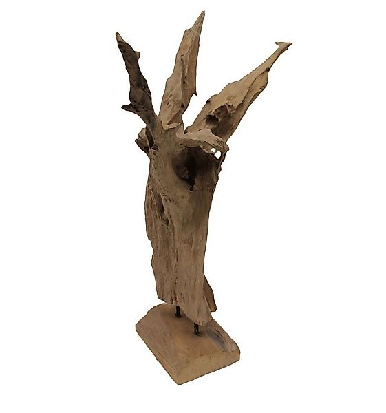 Lindner Skulptur Teakholz-Fragment mit Bodenplatte 75-85cm günstig online kaufen