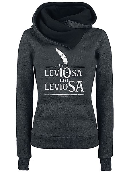 Harry Potter Leviosa Damen Schalkragenpullover grau/schwarz günstig online kaufen